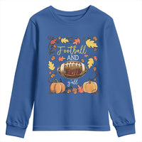 Football And Fall Yall Youth Sweatshirt Fall Season American Football - Wonder Print Shop