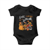 Fall Means Football Baby Onesie Fall Season American Football Thanksgiving - Wonder Print Shop
