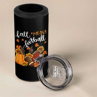 Fall Means Football 4 in 1 Can Cooler Tumbler Fall Season American Football Thanksgiving - Wonder Print Shop