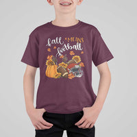 Fall Means Football T Shirt For Kid Fall Season American Football Thanksgiving - Wonder Print Shop
