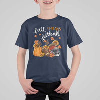 Fall Means Football T Shirt For Kid Fall Season American Football Thanksgiving - Wonder Print Shop