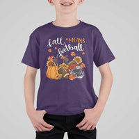 Fall Means Football T Shirt For Kid Fall Season American Football Thanksgiving - Wonder Print Shop