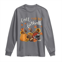 Fall Means Football Long Sleeve Shirt Fall Season American Football Thanksgiving - Wonder Print Shop