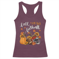 Fall Means Football Racerback Tank Top Fall Season American Football Thanksgiving - Wonder Print Shop