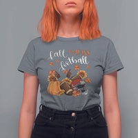 Fall Means Football T Shirt For Women Fall Season American Football Thanksgiving - Wonder Print Shop