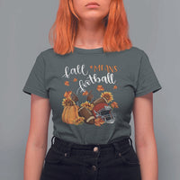 Fall Means Football T Shirt For Women Fall Season American Football Thanksgiving - Wonder Print Shop