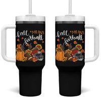 Fall Means Football Tumbler With Handle Fall Season American Football Thanksgiving - Wonder Print Shop