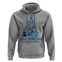 Christmas In Hawaii Hoodie Mele Kalikimala Sea Animals Xmas Tree