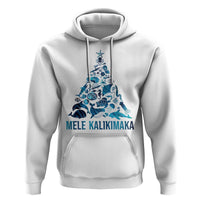 Christmas In Hawaii Hoodie Mele Kalikimala Sea Animals Xmas Tree