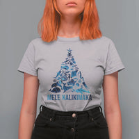 Christmas In Hawaii T Shirt For Women Mele Kalikimala Sea Animals Xmas Tree - Wonder Print Shop