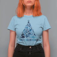 Christmas In Hawaii T Shirt For Women Mele Kalikimala Sea Animals Xmas Tree - Wonder Print Shop