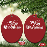 Xmas In Hawaii Christmas Ornament Merry Xmas Hawaiian Symbols - Wonder Print Shop