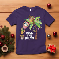 Christmas In Hawaii T Shirt Deck The Palms Santa Hula Girl Tiki - Wonder Print Shop