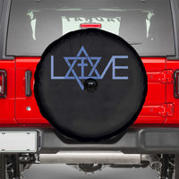 Love Jewish Messianic Cross Star Of David Spare Tire Cover - Wonder Print Shop