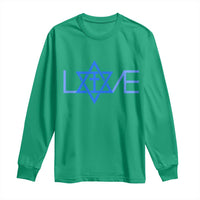 Love Jewish Messianic Cross Star Of David Long Sleeve Shirt - Wonder Print Shop