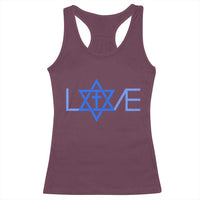 Love Jewish Messianic Cross Star Of David Racerback Tank Top - Wonder Print Shop