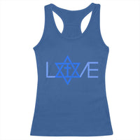Love Jewish Messianic Cross Star Of David Racerback Tank Top - Wonder Print Shop