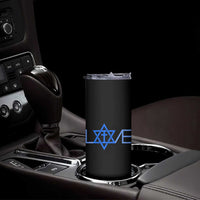 Love Jewish Messianic Cross Star Of David Skinny Tumbler - Wonder Print Shop