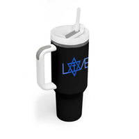 Love Jewish Messianic Cross Star Of David Tumbler With Handle - Wonder Print Shop