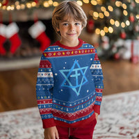 Messianic Cross Star of David Yeshua Jesus Hanukkah Ugly Sweater - Wonder Print Shop