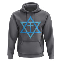 Messianic Cross Star of David Yeshua Jesus Hoodie - Wonder Print Shop