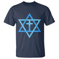 Messianic Cross Star of David Yeshua Jesus T Shirt - Wonder Print Shop
