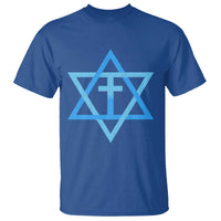 Messianic Cross Star of David Yeshua Jesus T Shirt - Wonder Print Shop