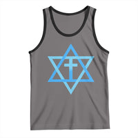 Messianic Cross Star of David Yeshua Jesus Tank Top - Wonder Print Shop