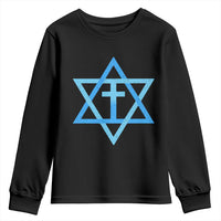 Messianic Cross Star of David Yeshua Jesus Youth Sweatshirt - Wonder Print Shop