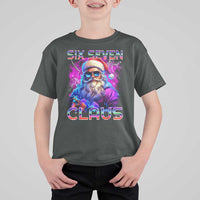 Funny Six Seven Claus T Shirt For Kid 67 Christmas Santa Meme Gen Alpha - Wonder Print Shop