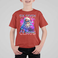 Funny Six Seven Claus T Shirt For Kid 67 Christmas Santa Meme Gen Alpha - Wonder Print Shop