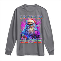 Funny Six Seven Claus Long Sleeve Shirt 67 Christmas Santa Meme Gen Alpha - Wonder Print Shop