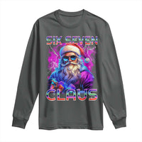 Funny Six Seven Claus Long Sleeve Shirt 67 Christmas Santa Meme Gen Alpha - Wonder Print Shop