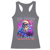 Funny Six Seven Claus Racerback Tank Top 67 Christmas Santa Meme Gen Alpha - Wonder Print Shop