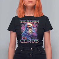 Funny Six Seven Claus T Shirt For Women 67 Christmas Santa Meme Gen Alpha - Wonder Print Shop
