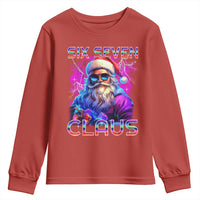 Funny Six Seven Claus Youth Sweatshirt 67 Christmas Santa Meme Gen Alpha - Wonder Print Shop