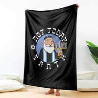 Funny Hanukkah Not Today Santa Throw Blanket Jewish Chanukah Chrismukkah - Wonder Print Shop