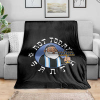 Funny Hanukkah Not Today Santa Throw Blanket Jewish Chanukah Chrismukkah - Wonder Print Shop
