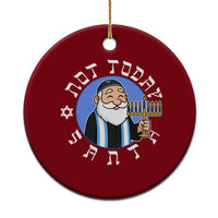 Funny Hanukkah Not Today Santa Ceramic Ornament Jewish Chanukah Chrismukkah - Wonder Print Shop