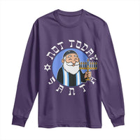Funny Hanukkah Not Today Santa Long Sleeve Shirt Jewish Chanukah Chrismukkah - Wonder Print Shop