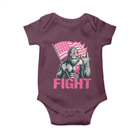 Funny Bigfoot Breast Cancer Awareness Baby Onesie Fight Pink Ribbon - Wonder Print Shop