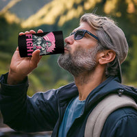 Funny Bigfoot Breast Cancer Awareness 4 in 1 Can Cooler Tumbler Fight Pink Ribbon - Wonder Print Shop