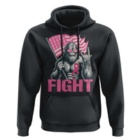 Funny Bigfoot Breast Cancer Awareness Hoodie Fight Pink Ribbon - Wonder Print Shop