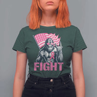 Funny Bigfoot Breast Cancer Awareness T Shirt For Women Fight Pink Ribbon - Wonder Print Shop