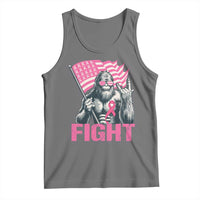Funny Bigfoot Breast Cancer Awareness Tank Top Fight Pink Ribbon - Wonder Print Shop
