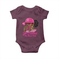 In October We Wear Pink Baby Onesie Black Women Breast Cancer Awareness - Wonder Print Shop