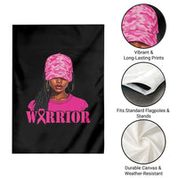 African American Warrior Breast Cancer Garden Flag Pink Ribbon - Wonder Print Shop