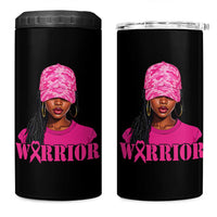 African American Warrior Breast Cancer 4 in 1 Can Cooler Tumbler Pink Ribbon - Wonder Print Shop