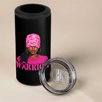 African American Warrior Breast Cancer 4 in 1 Can Cooler Tumbler Pink Ribbon - Wonder Print Shop