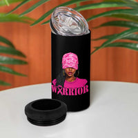 African American Warrior Breast Cancer 4 in 1 Can Cooler Tumbler Pink Ribbon - Wonder Print Shop
